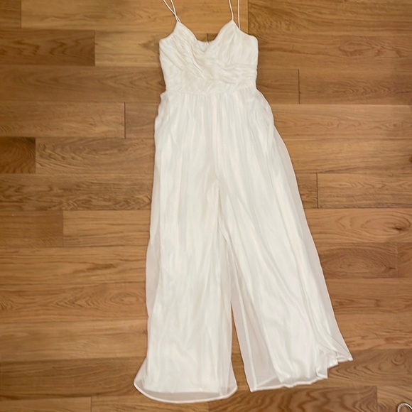 Ieena for Mac Duggal Size S white Jumpsuit - Picture 4 of 9